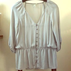 Banana Republic silk peasant blouse